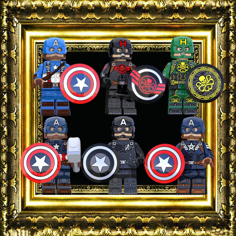 Captain America Marvel Building Blocks Toys For Children Minifigures ...