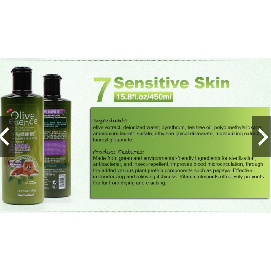 Organic Olive Essence Pet Dog Cat Shampoo Sabun Anti Bacteria Syampu ...