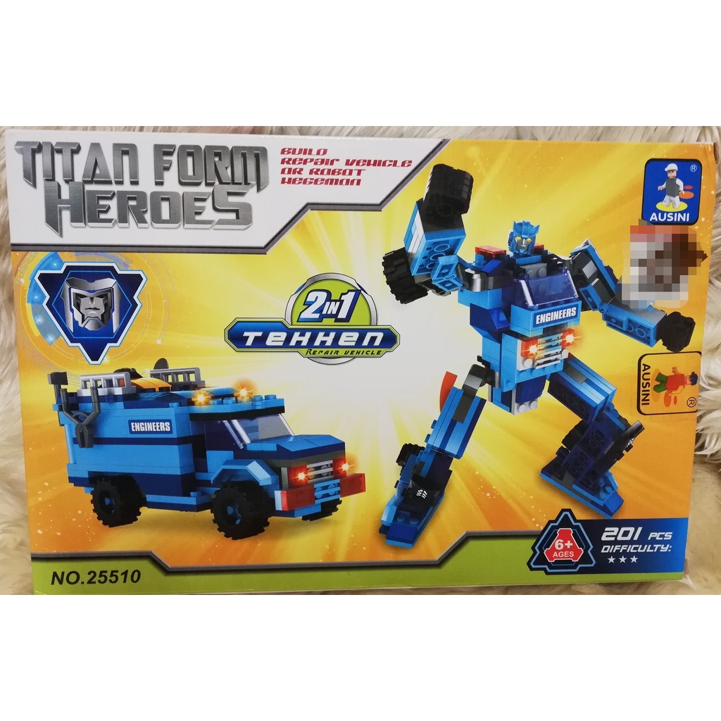 Transformer 2 in 1 Lego Blocks can build Robot or Gun/ Robot or Truck ...