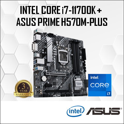 ASUS Prime H570M-Plus H570 LGA1200 MOTHERBOARD + Intel 11TH GEN CORE  PENTIIUM / I3 / I5 / I7 / I9 CPU COMBO PROMO | Shopee Malaysia