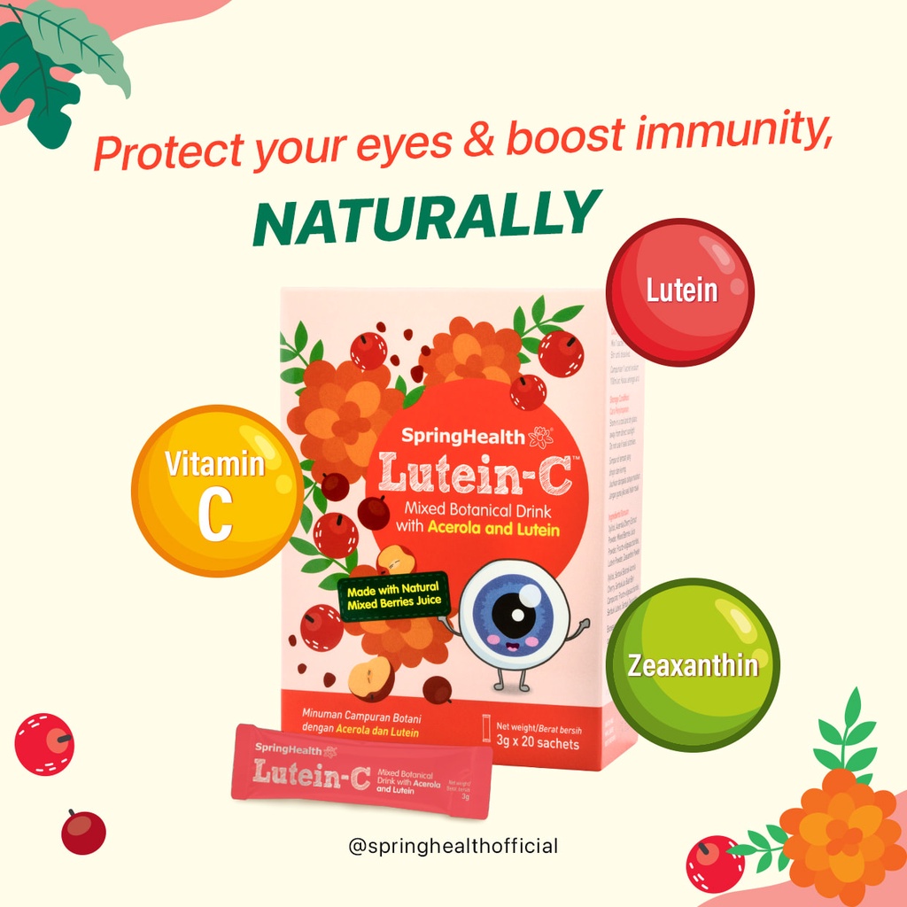 SPRINGHEALTH LUTEIN-C MIXED BOTANICAL DRINK WITH ACEROLA AND LUTEIN 3G ...
