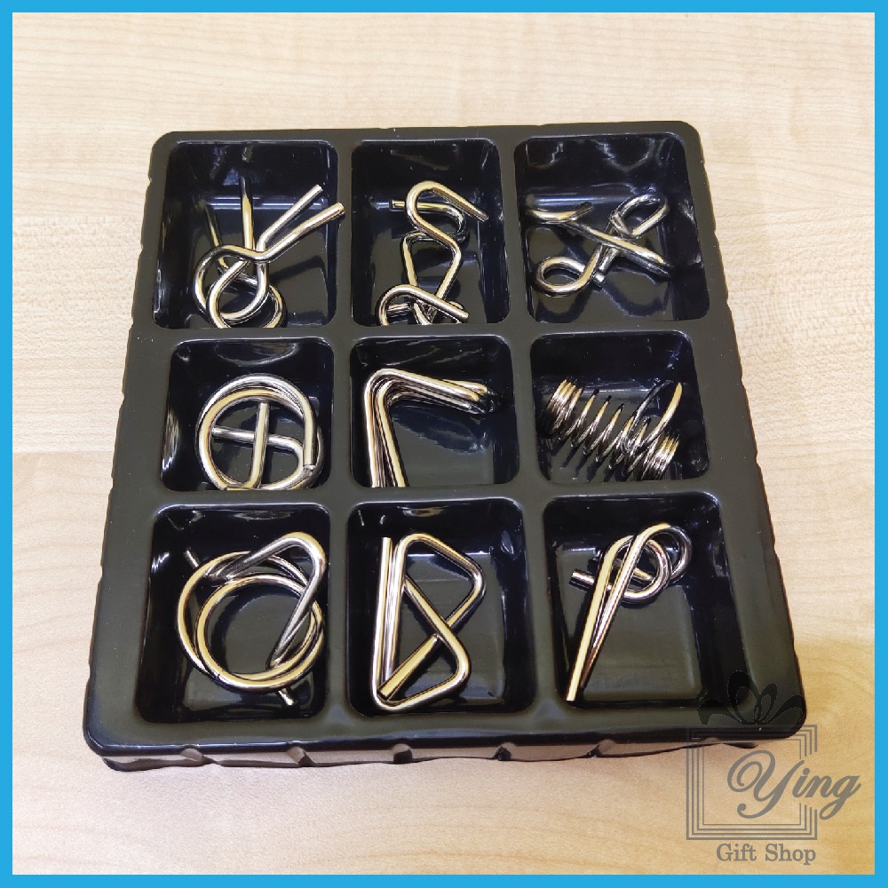 🎁ready Stock🎁baffling Wire Puzzle Iq Metal Brain Teaser Puzzle Game 