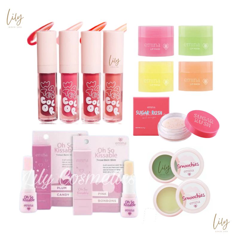 Emina Lip Therapy Lip Care Lip Mask Sugar Rush/Serum/Scrub/Oh So