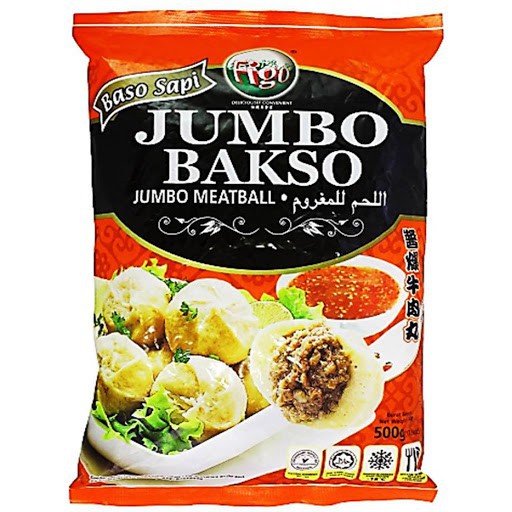 Figo Premium Jumbo Bakso 500g Frozen Daging Lembu Bebola Beef Ball