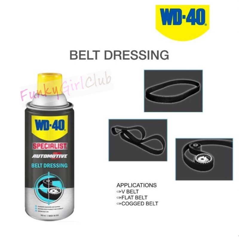 WD40 AUTOMOTIVE BELT DRESSING SPRAY BD 360ml WD40 WD40 100 Original
