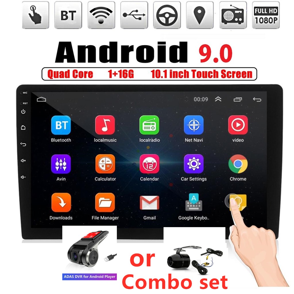 🎈Ready Stock🎈(T3L) Android player 1+16G free camera recorder dvr 9'' 10 ...