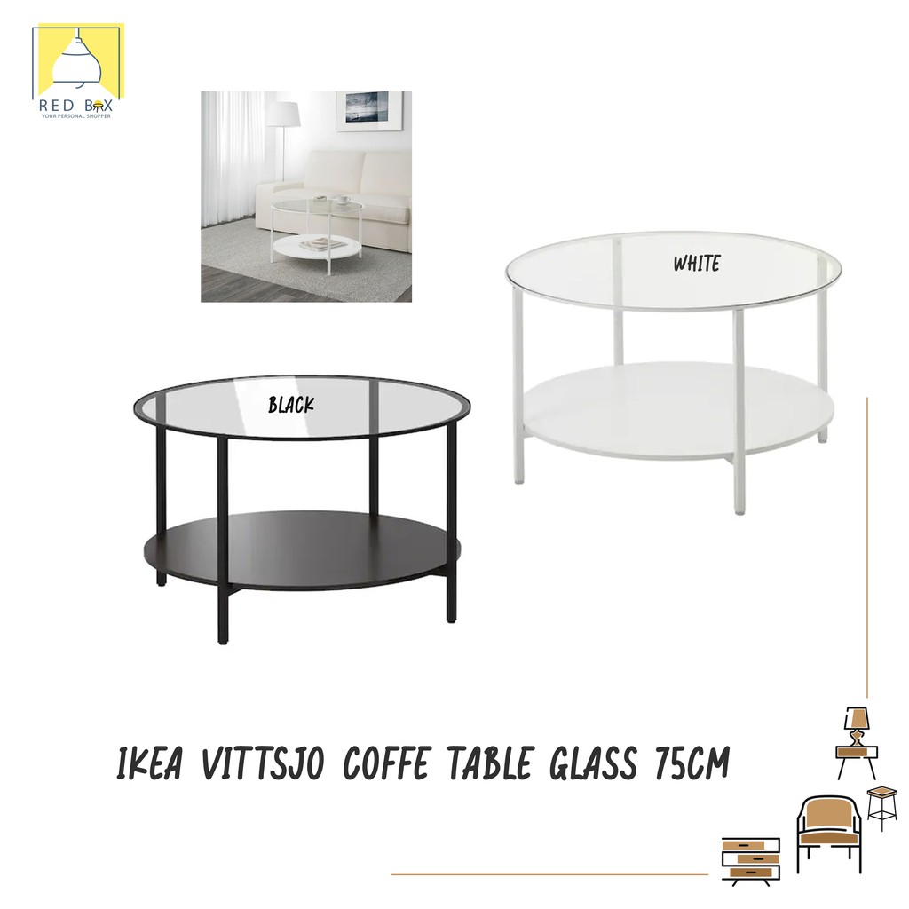 VITTSJO Coffee Table Glass (75 cm) By IKEA Shopee Malaysia