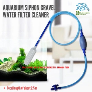 Aquarium Siphon Fish Tank Syphon Vacuum Cleaner Pump Semi-automatic Water  Change