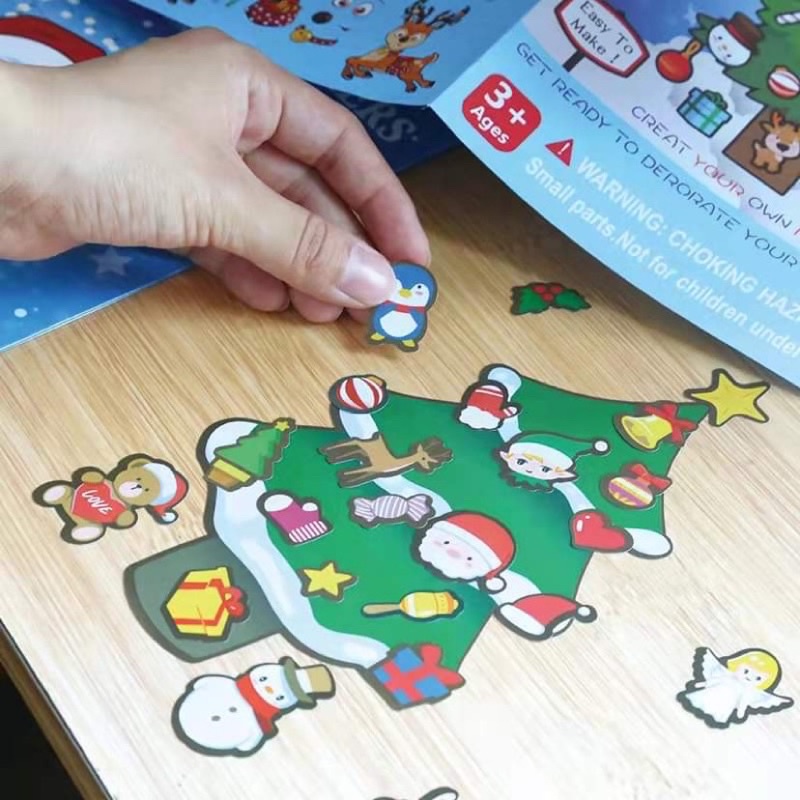 Ready Stock Kid Christmas Theme Sticker Santa Claus Stickers Cute ...