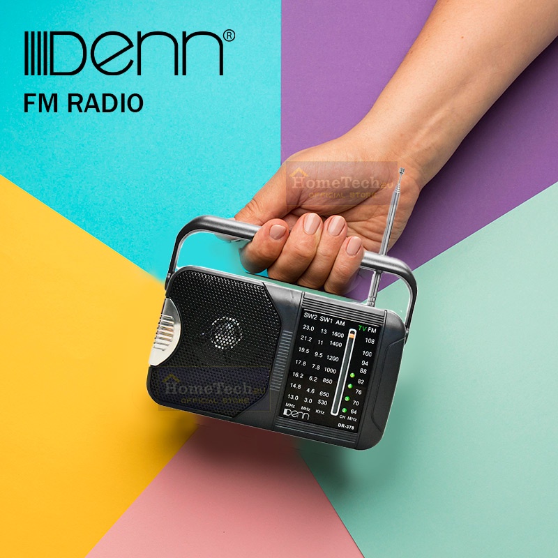 DENN DR-378 AC/DC Portable Radio AC Battery Operated Radio Mini Radio ...