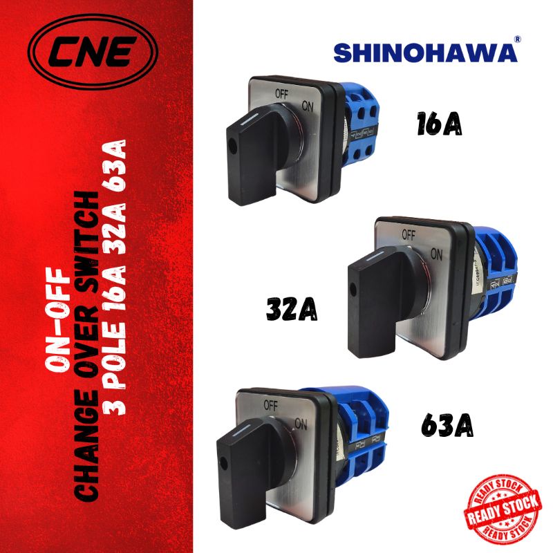 【🔥READY STOCK🔥】SHINOHAWA 1P/3P 16A/32A/63A ON-OFF Change Over Insulator ...