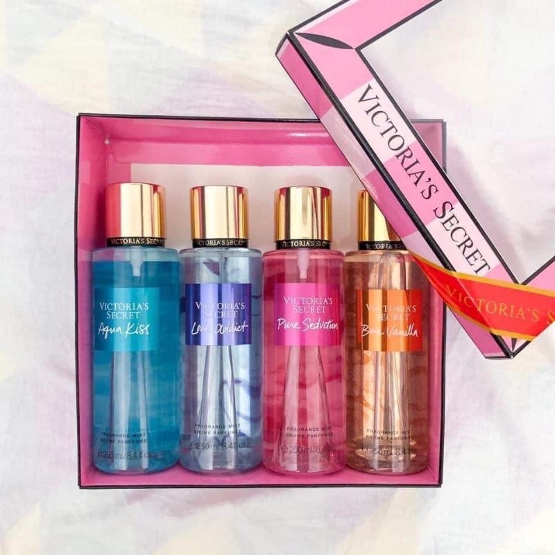 Original Victoria@secret 4in1 Gift Box Set With Free Vs Paper Bag 