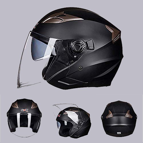 Motorcycle Helmet Motosikal Topi Keledar Double Lens Murahya Gxt Double Lens Half Helmet Ready