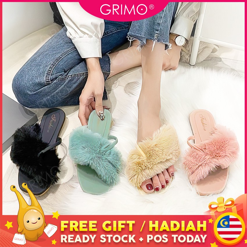 Ready Stock💝frimo Buluye Sandal Womens Kasut Wanita Slippers Shoe Flat