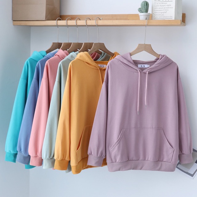 READY STOCK] Korean style oversized loose multicolour plain sweater hoodie  women's fashion | Shopee Malaysia