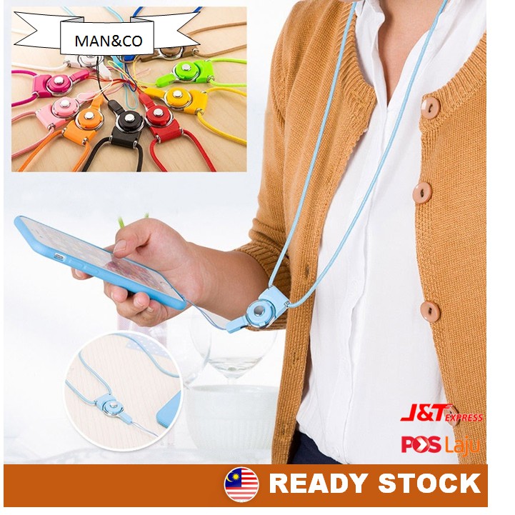 Detach Phone Vape Camera Key MP3 Player Strap Lanyard Rotating Buckle Split  Long Neck Hanging String Strap Lanyard | Shopee Malaysia