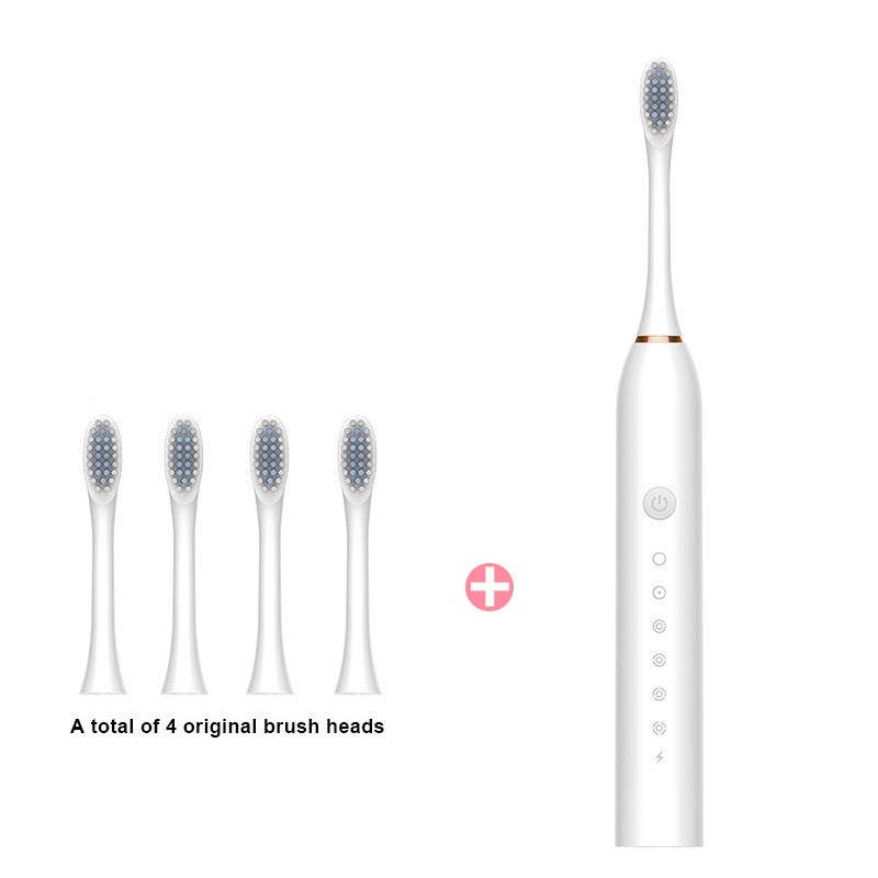 6 Mode Ultrasonic Electric Toothbrush Replacement Heads Set Whitening