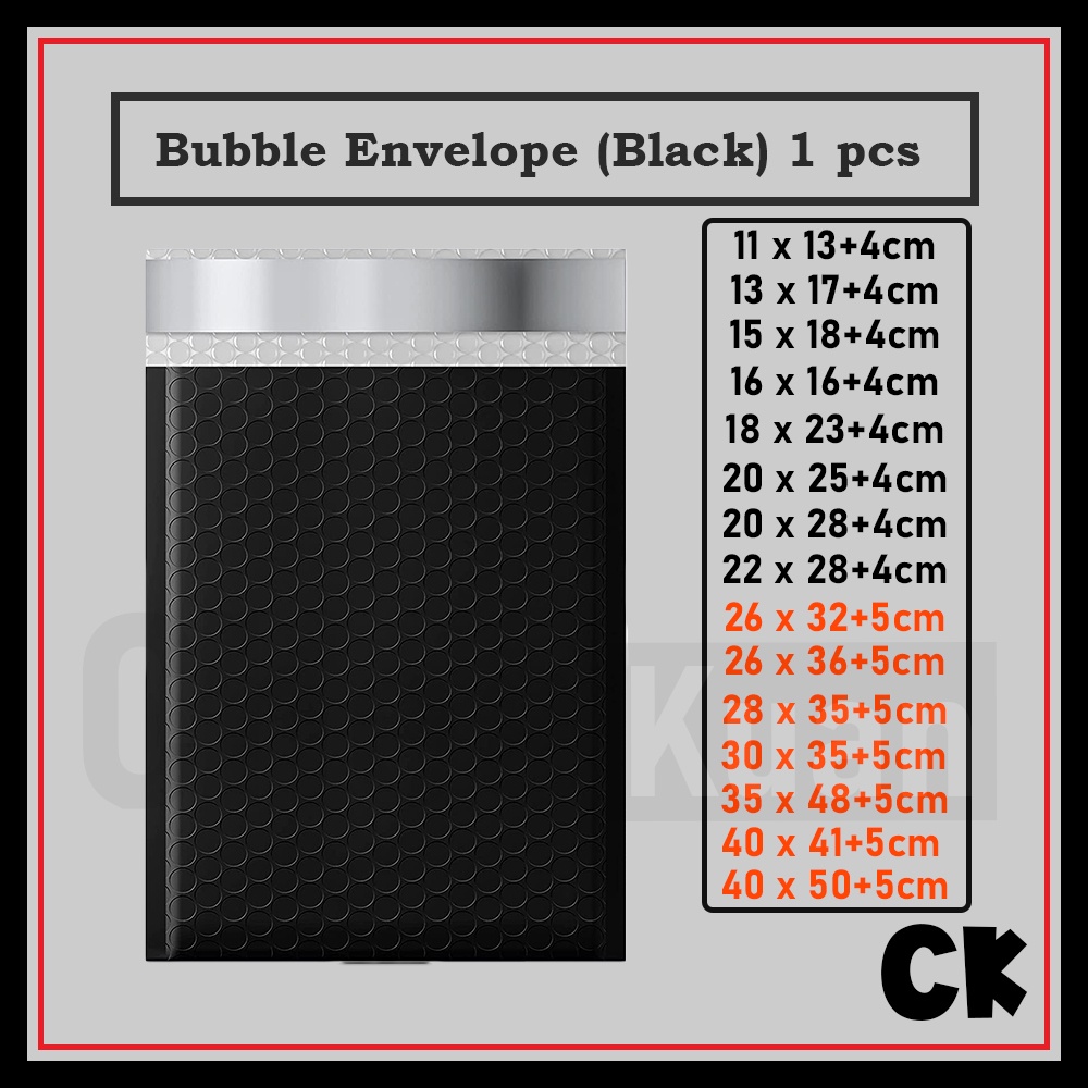 1pcs Bubble Envelope Black Pink White Parcel Bag Courier Bag Bubble
