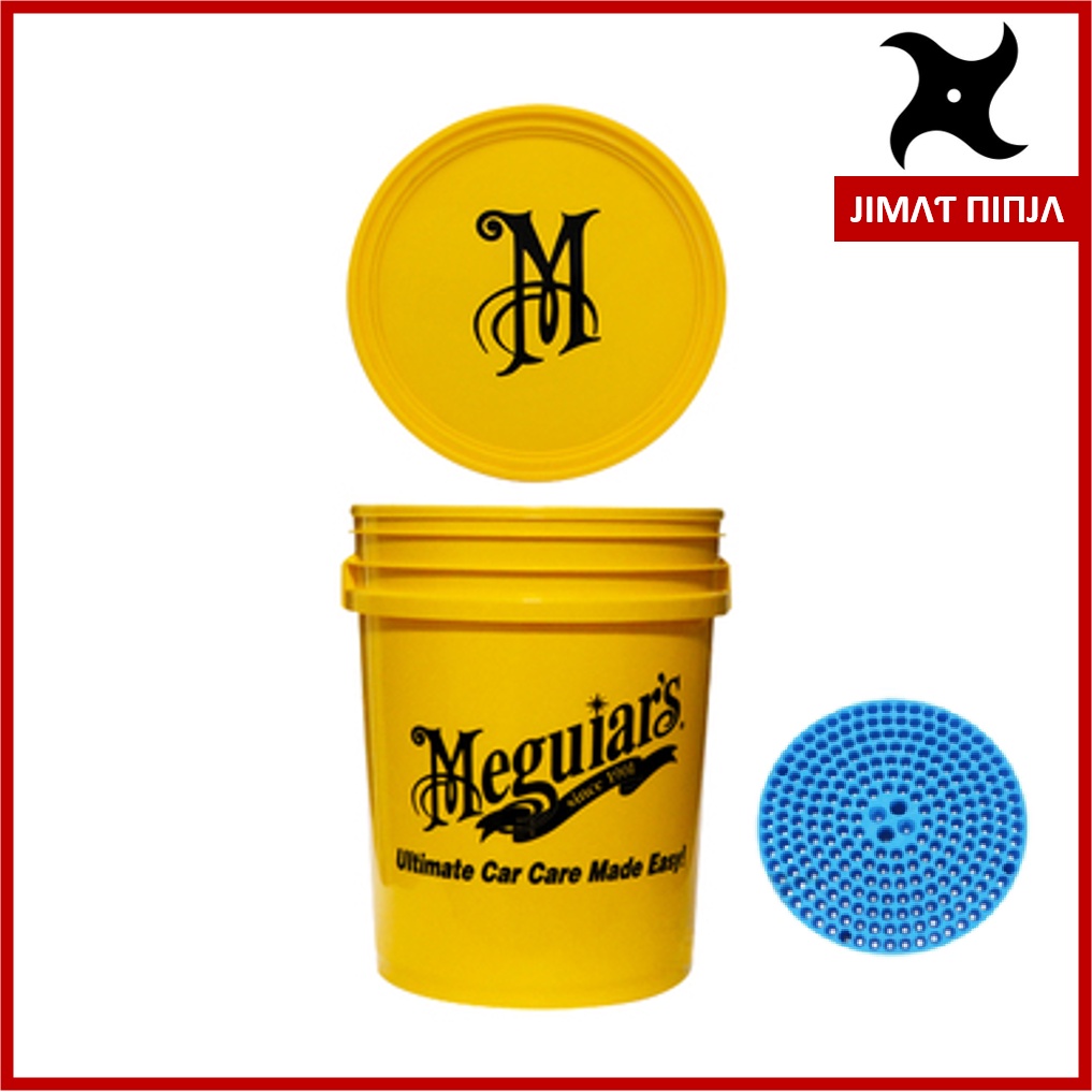 MEGUIAR'S Cleaning Bucket (3.5 gallon) (Black/Yellow) Lid Inclusive