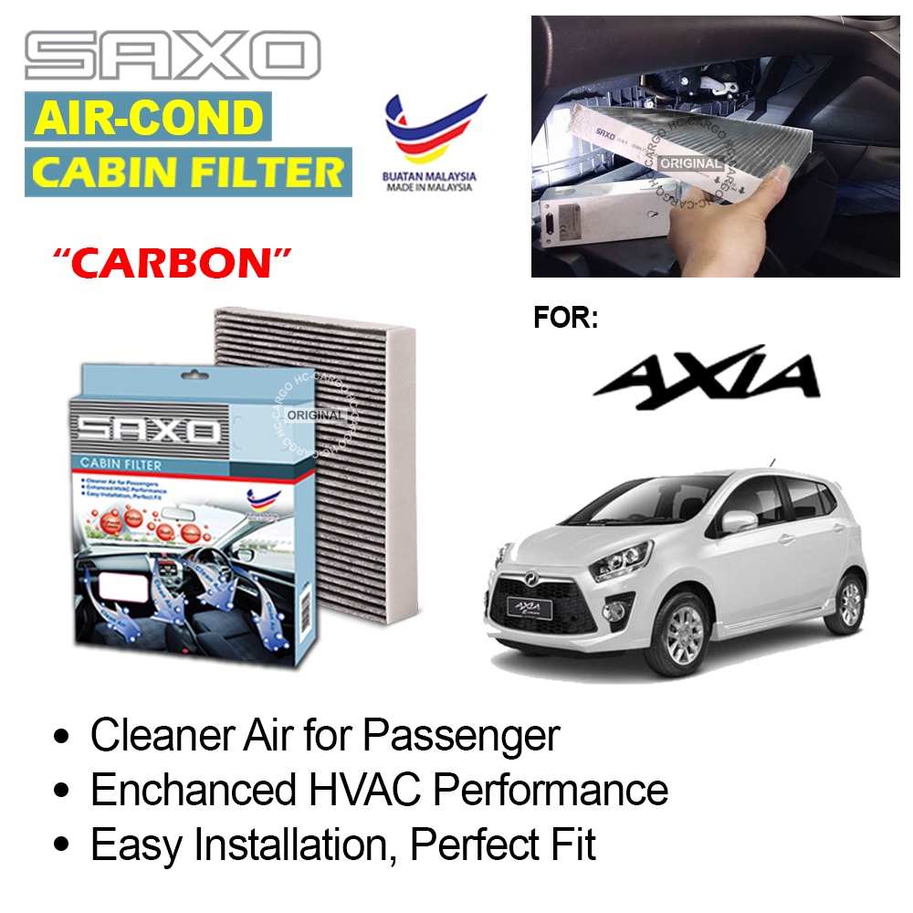 SAXO Perodua Axia ACTIVE CARBON Cabin Filter / CAR AIR CONDITIONER ...