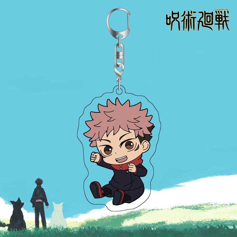 ANIME Jujutsu Kaisen Acrylic keychain pendant brooch Satoru Gojo yuuji ...