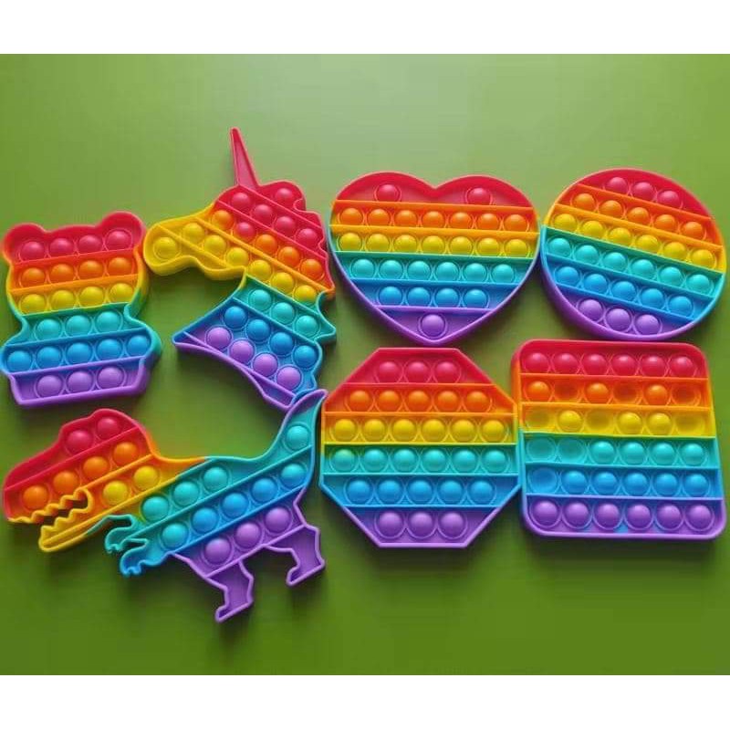 Pop It Fidget RAINBOW Bubble Push Pop its Children's Toy | Shopee Malaysia
