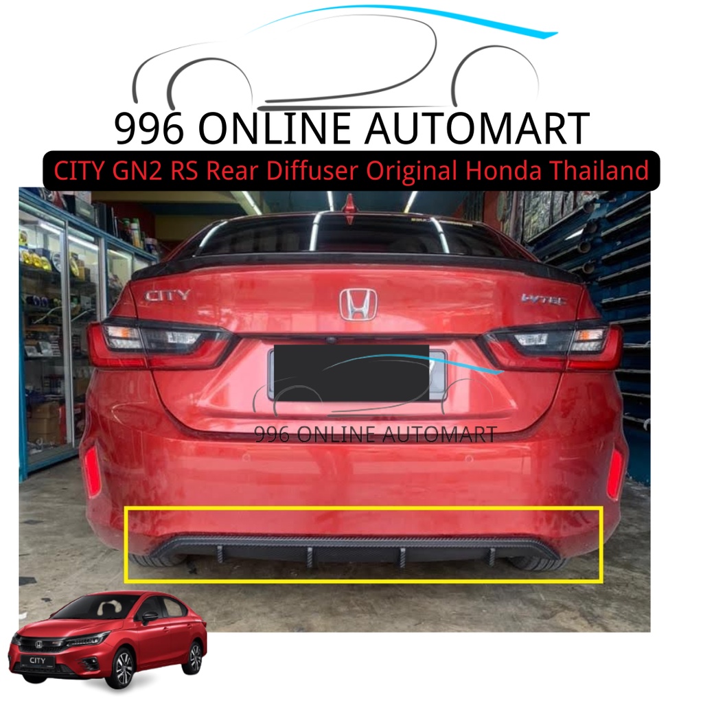 Honda City 2020-2021 Gn2 Original Honda Rear Diffuser [Carbon Look] PP ...