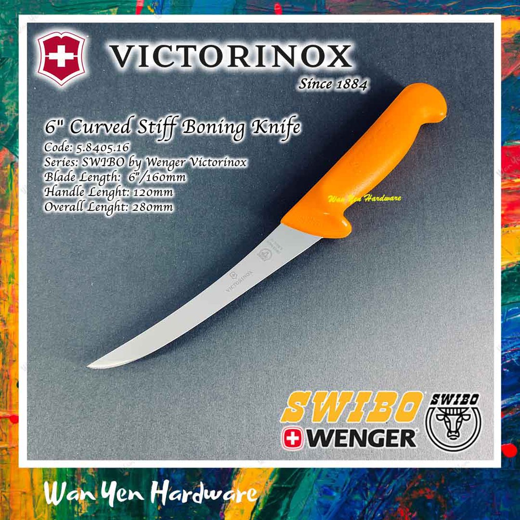 Premium Victorinox Swibo 6" / 16cm Curved Stiff Boning Knife / Pisau ...