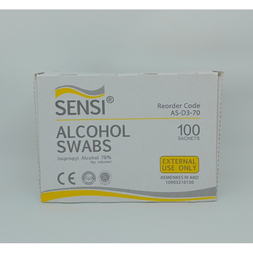 Alcohol Swab Sensi Box Contains Pcs Shopee Malaysia