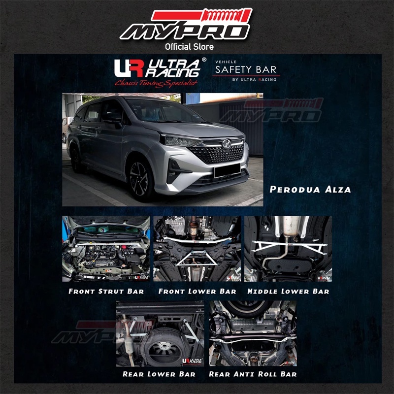 Ultra Racing Safety Bar for PERODUA ALZA NEW 2022 | Shopee Malaysia