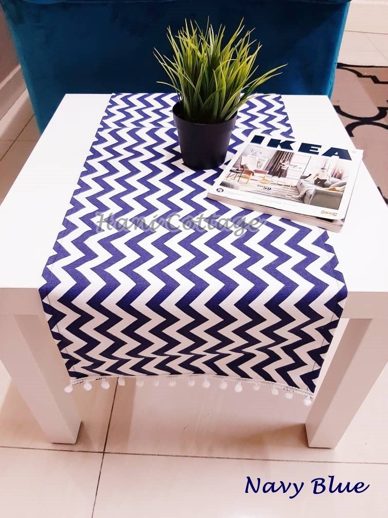 Alas Meja IKEA Lack Side Table/ Chevron Table Runner/Alas Penapis air ...