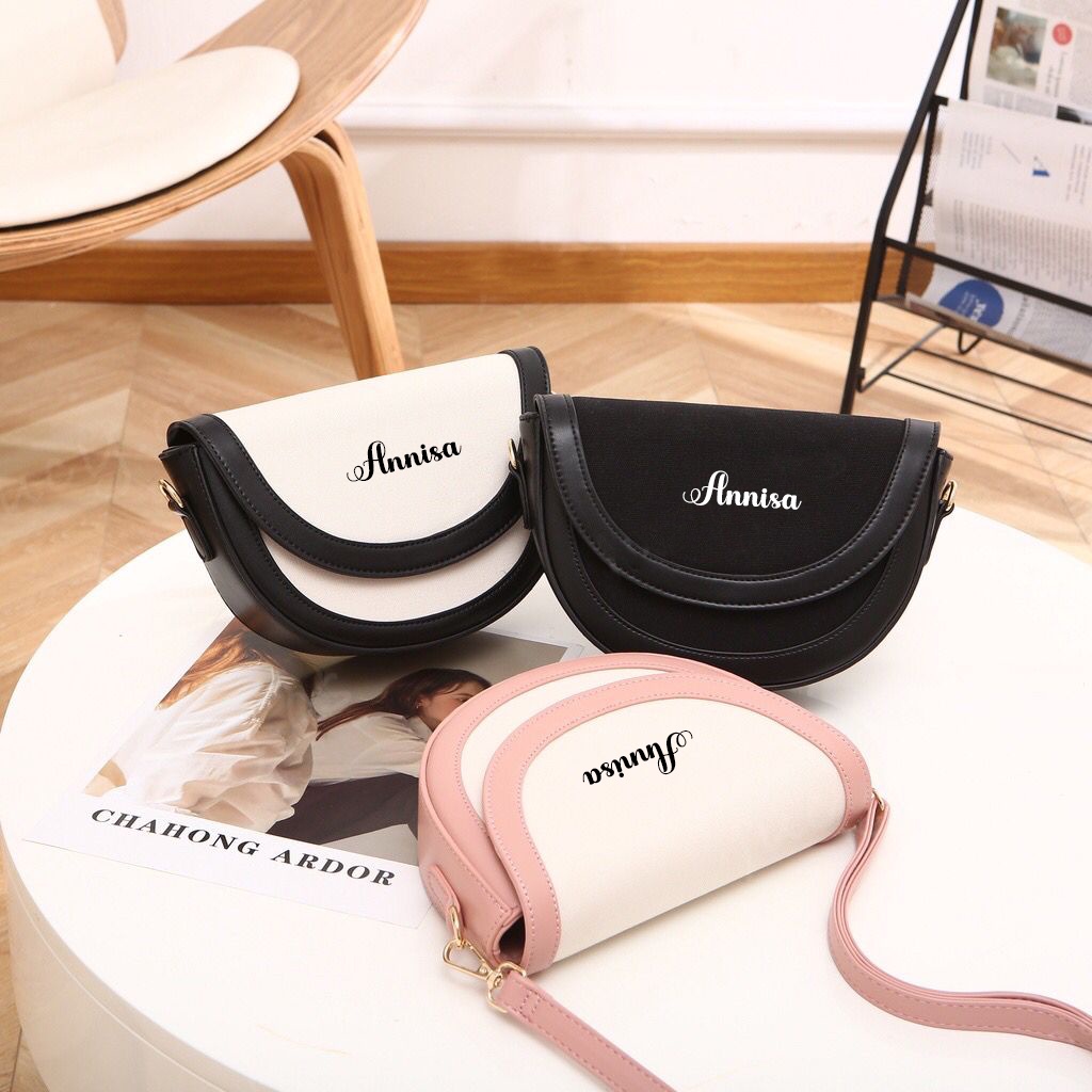 Smile Sling Bag Crossbody PU Leather New Collection Viral Print Nama