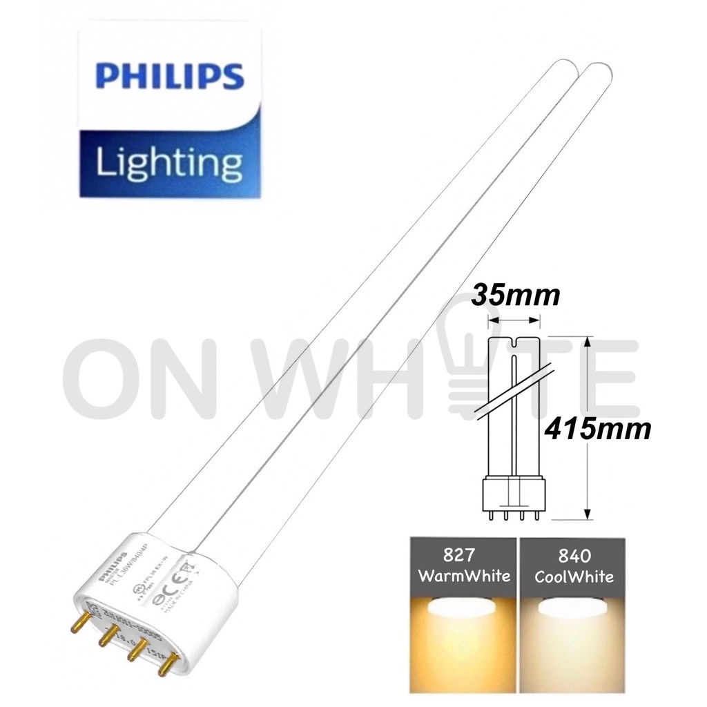 Philips Pl-L 36W 827 / 840 Tube 4Pin 2G11 Pll Lamp 4P | Shopee Malaysia