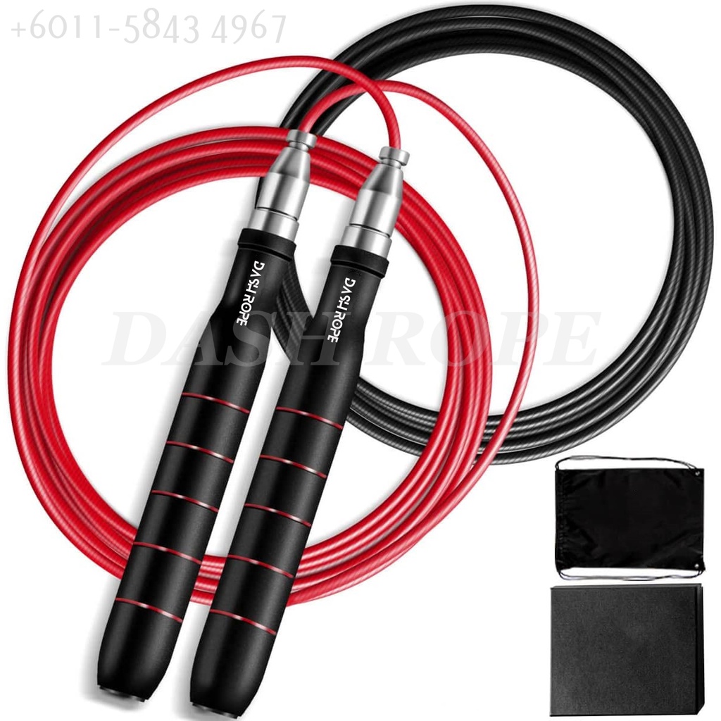 DR12 DASHROPE Solid Stripe Handle Self-locking Speed Jump Rope 2.5mm ...