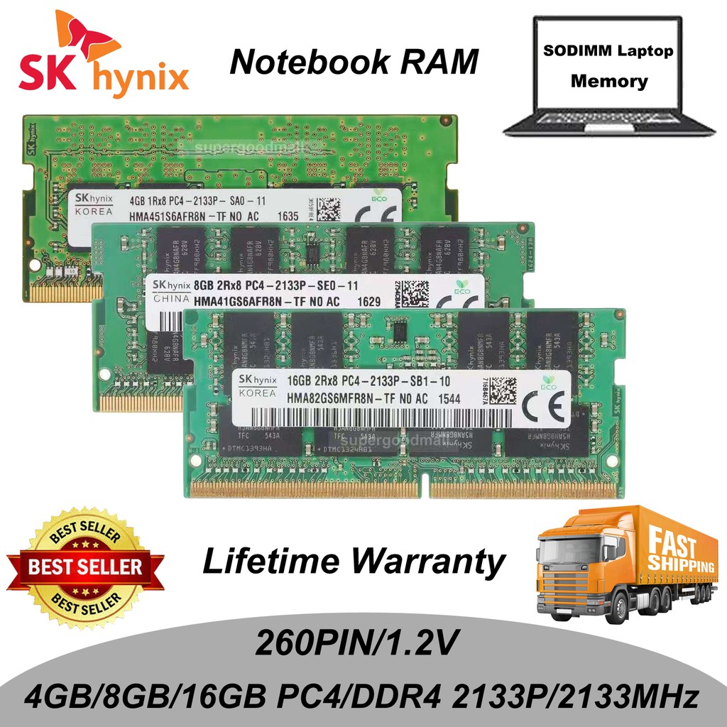 Udvidelse forholdsord Handel Ready Stock SK Hynix 4GB 8GB 16GB PC4 2133P DDR4 2133Mhz 1.2V 260Pin SODIMM  Laptop Memory RAM Notebook RAM | Shopee Malaysia