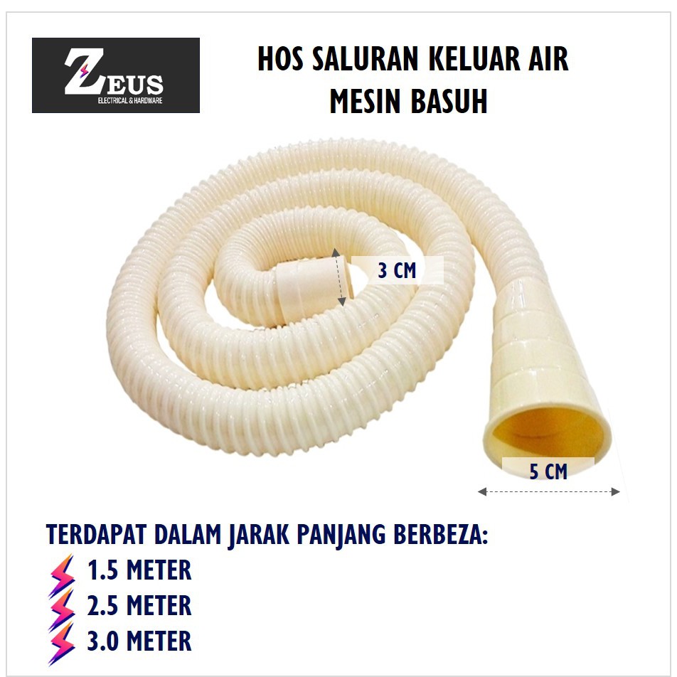 Hos Saluran Keluar Air Mesin Basuh Multipurpose Washing Machine Outlet Hose Shopee Malaysia 9109