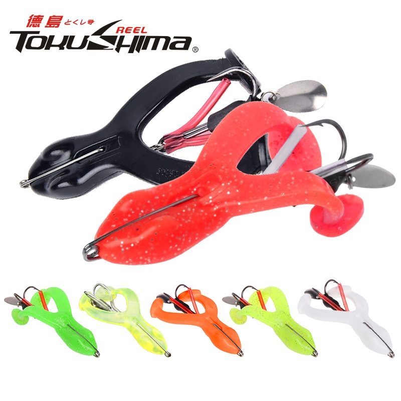 Topwater Frog Lures Kit – 5 Soft Hollow Body Frog Baits With Tackle Box For Bass Fishing - View #8
