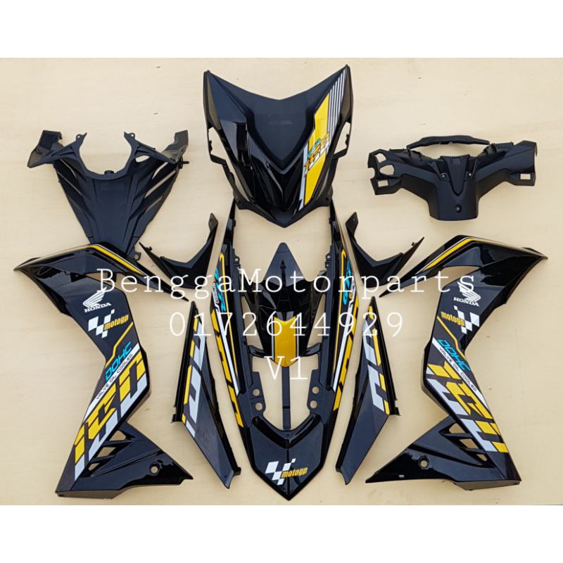 Rs150 V1 & V2 Cover Set Custom Hitam | Shopee Malaysia
