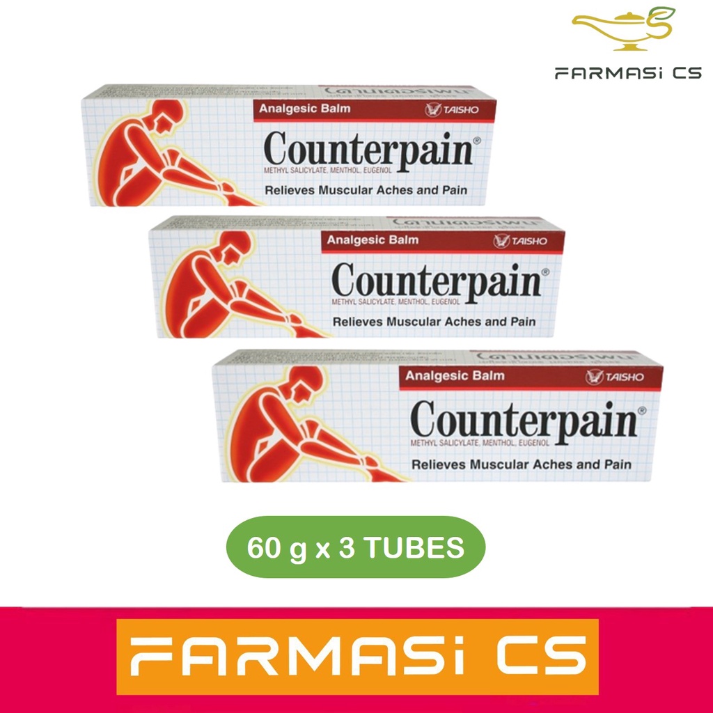 Counterpain Analgesic Balm 60g x 3 Tubes (TRIPLE) EXP:04/2025 [counter ...