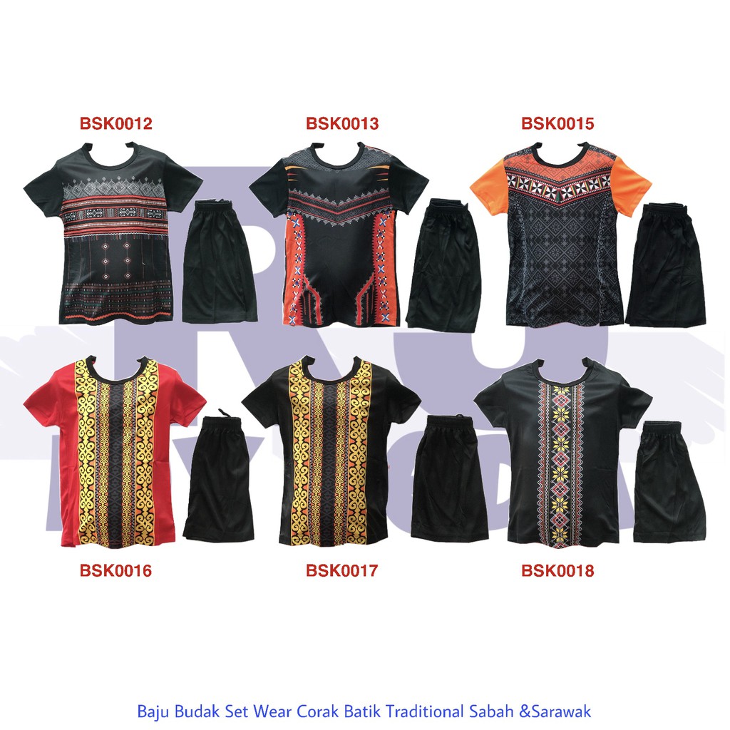 Baju Budak Set Wear Corak Traditional Batik Sabah & Sarawak | Ready ...
