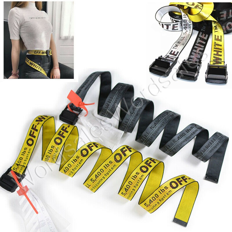 OFF-WHITE INDUSTRIAL 焼き払い BELT YELLOW 200cm 