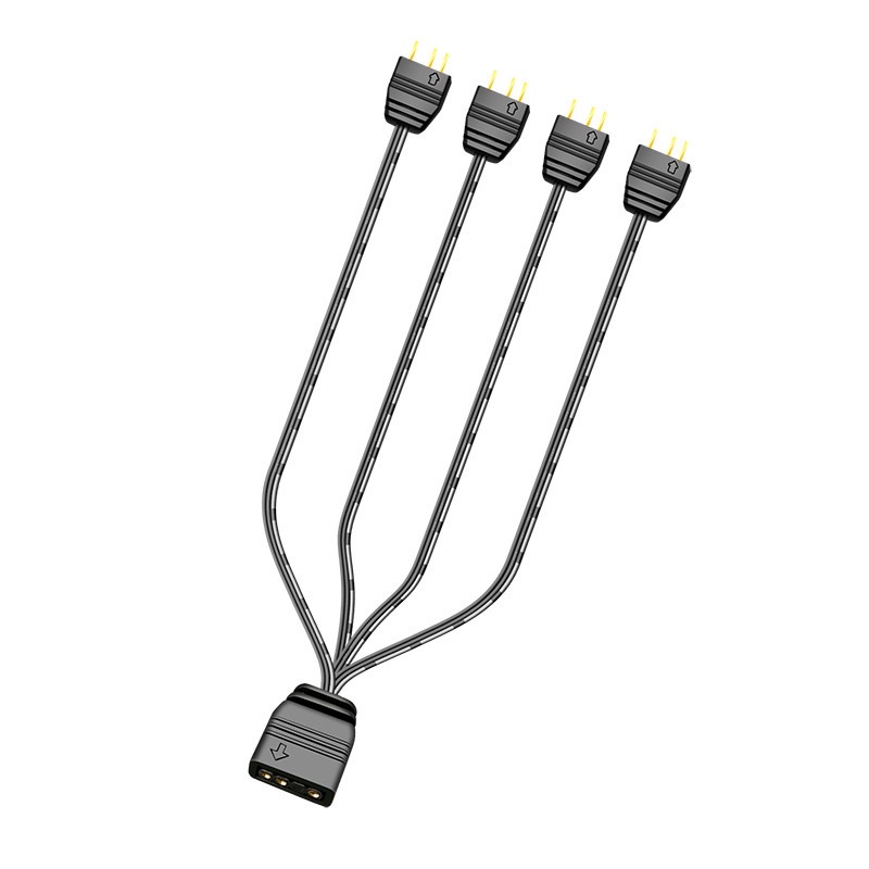 {ReadyStock} ARGB 1 to 4 splitter 5V 3PIN GAMING PC Case Fan Radiator ...