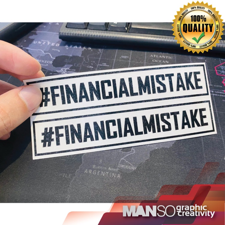 [x2pcs] #FINANTIALMISTAKE Decal Sticker | Shopee Malaysia