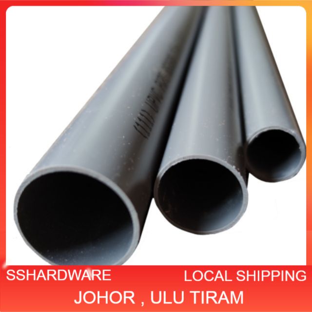25mm (1") x 1m PVC Pipe Class D PN12 Grey UPVC Water Pipe 100cm length
