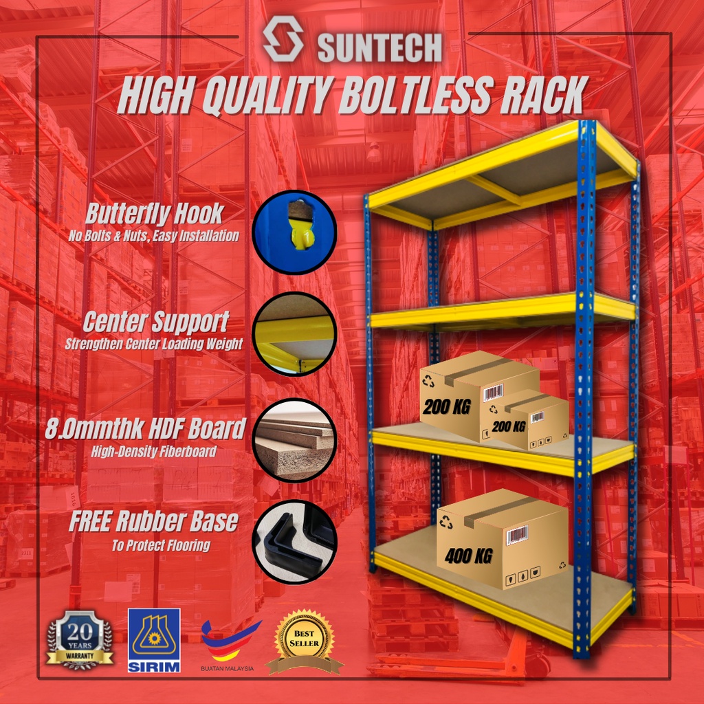 Suntech Storage (4 lvl) Boltless Rack / Storage Rack / Home Store