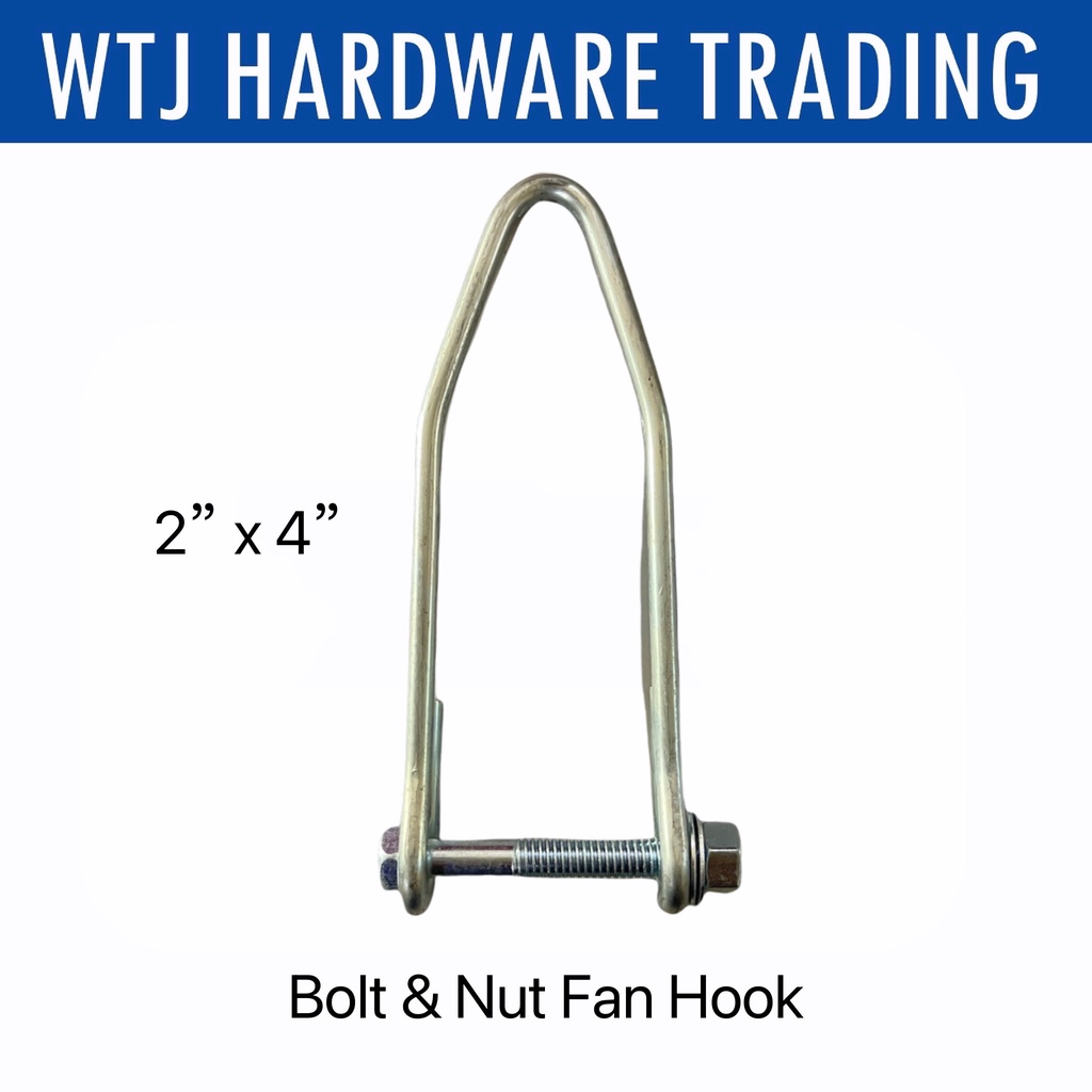 Fan Hook c/w Bolt & Nut/ U Shape / J Hook Ceiling Fan Hook (Untuk Ikat