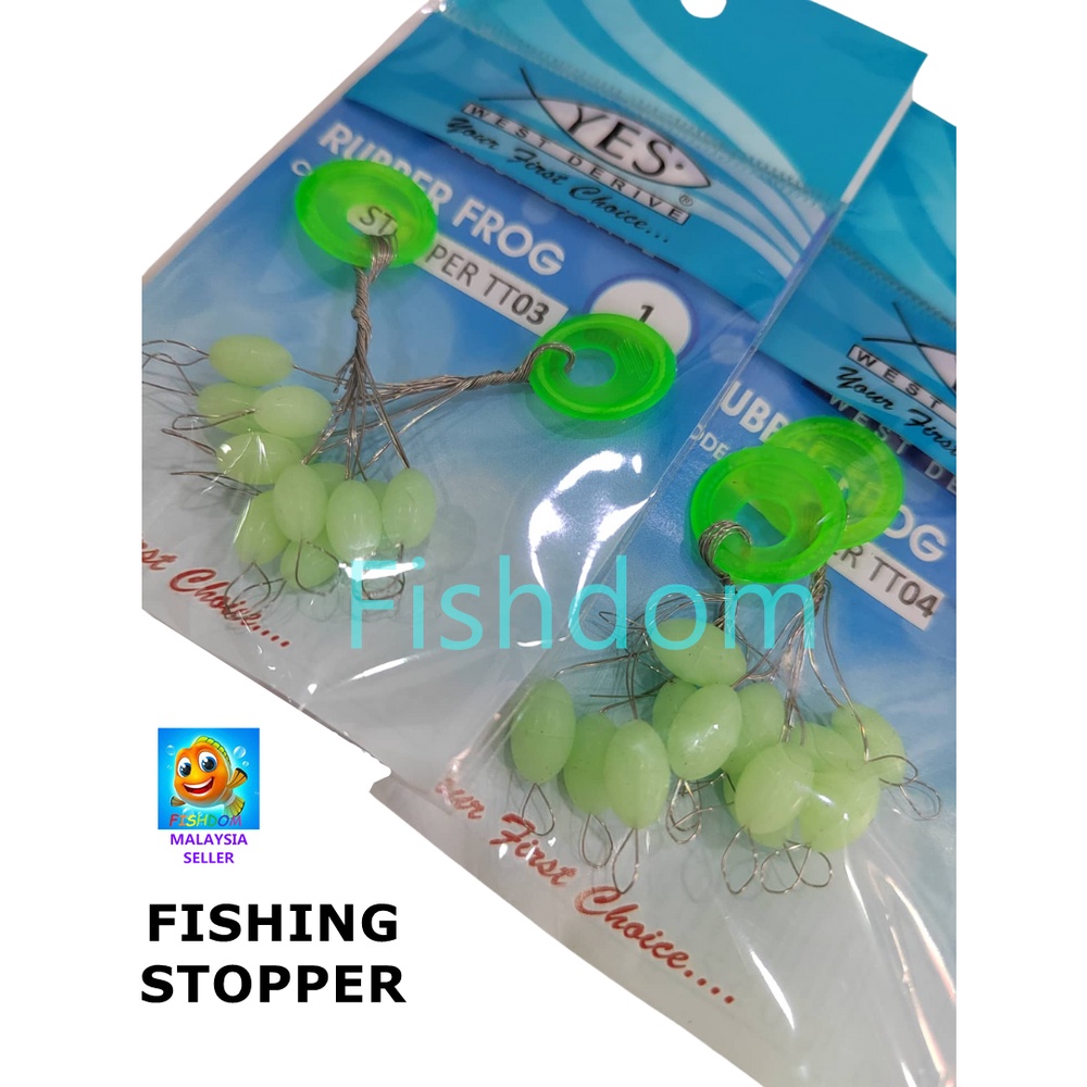 FISHDOM YES STOPPER TT02 TT03 TT04RUBBER FROG LUMINOUS LINE STOPPER ...