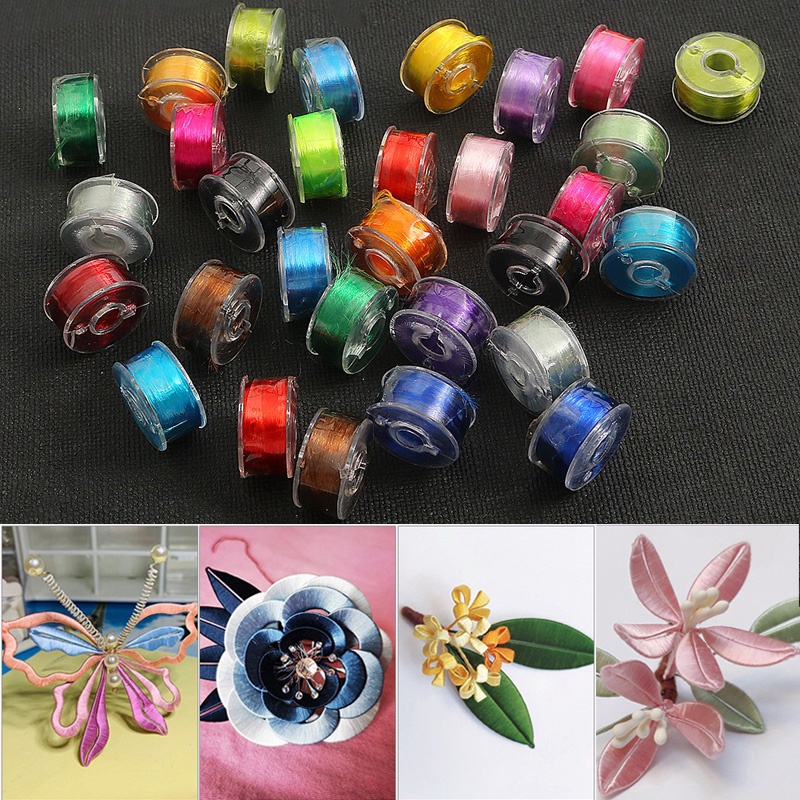 60m/Roll Single Strand Highlight Cord Twisted Ice Silk Thread DIY ...