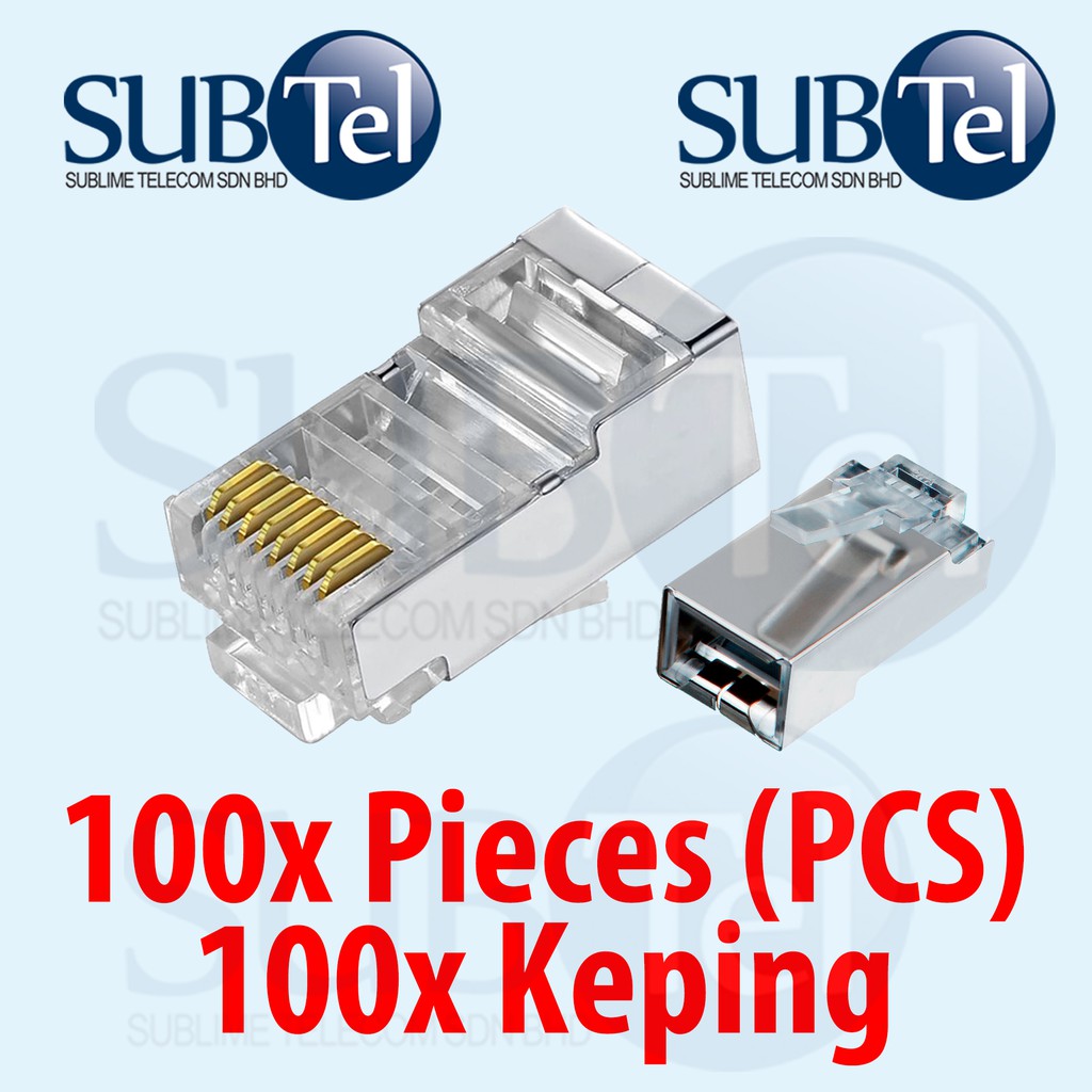100PCS SenTec RJ45 CAT6 CAT7 Network Ethernet LAN Cable Connector FTP ...