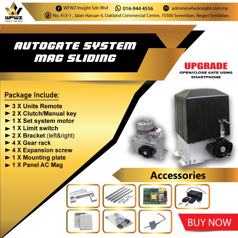 MAG AC SLIDING AUTOGATE SYSTEM (1000 kg) | Shopee Malaysia